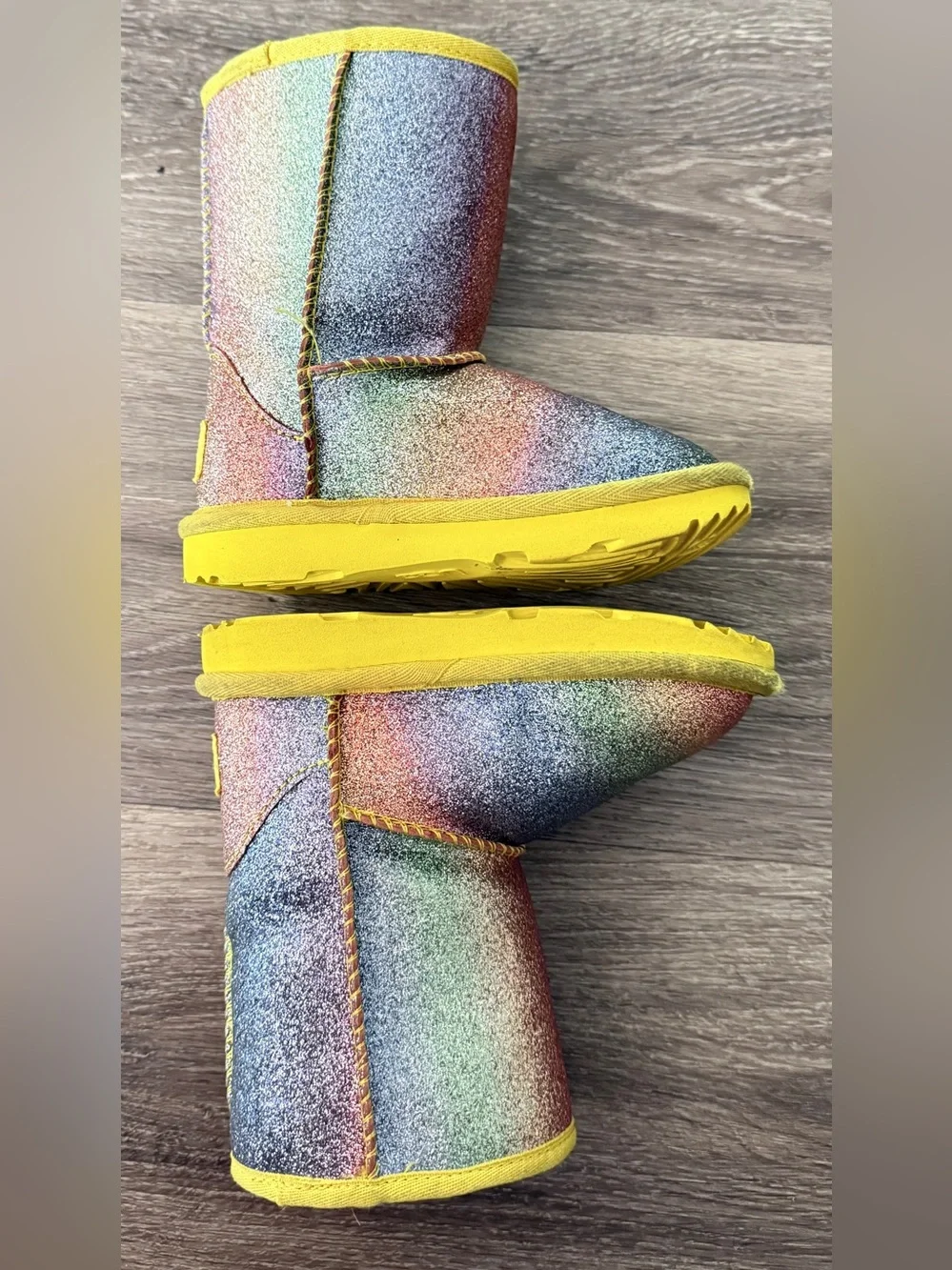UGG Kids Classic II Rainbow Glitter boots